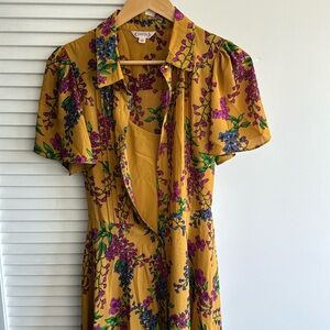 Nanette Lepore Floral Button-up Dress with Slip